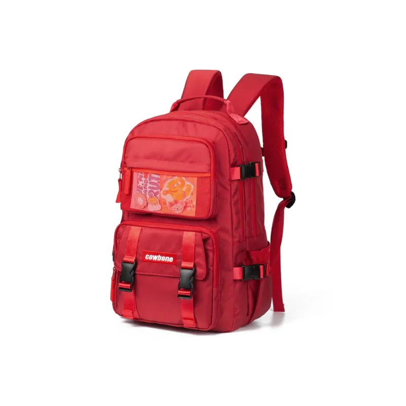 COWBONE Polyester Laptop Backpack Medium Size Red-2