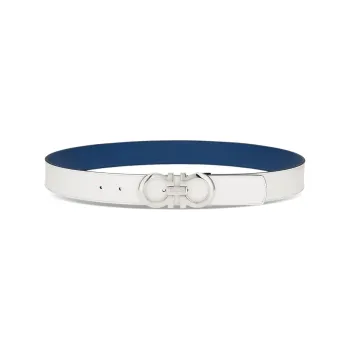 Ferragamo Leather Belts Men White