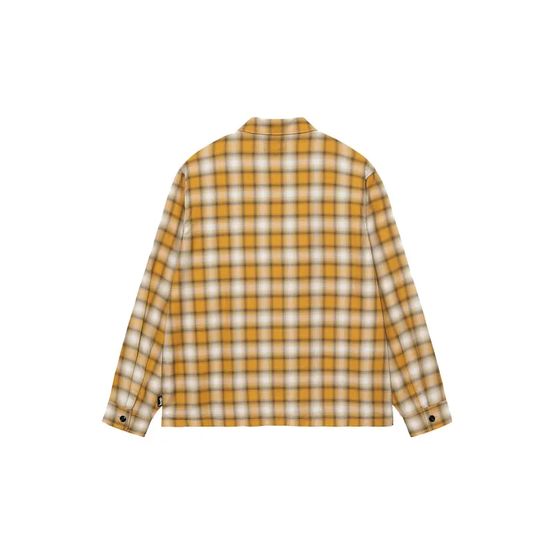 Stussy Eddie Plaid Zip Shirt - POIZON