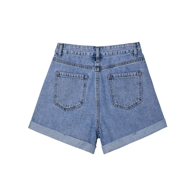 HIPPIEMISS Denim Shorts Women's Light Blue-1