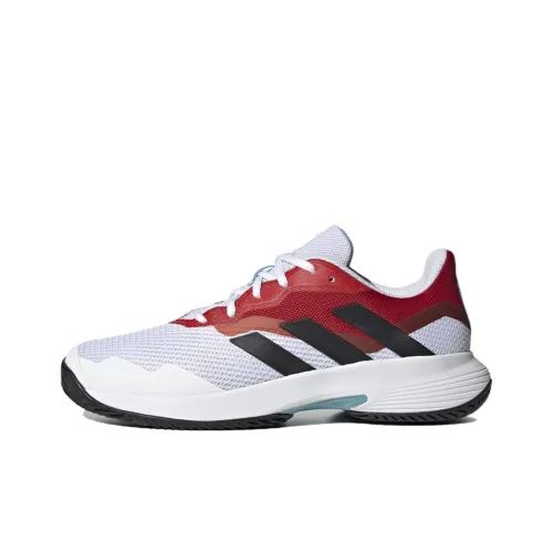 Adidas CourtJam Control Anti Slip Wear Resistant Low Top Tennis Shoes Men's White Red