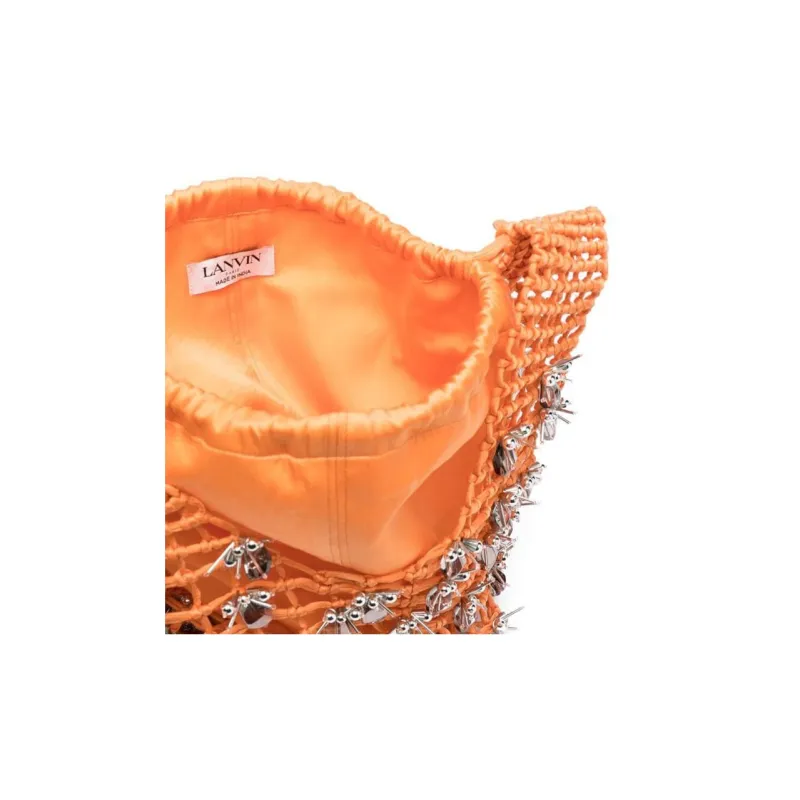 Lanvin Bead Embellished Drawstring Tote Bag-3