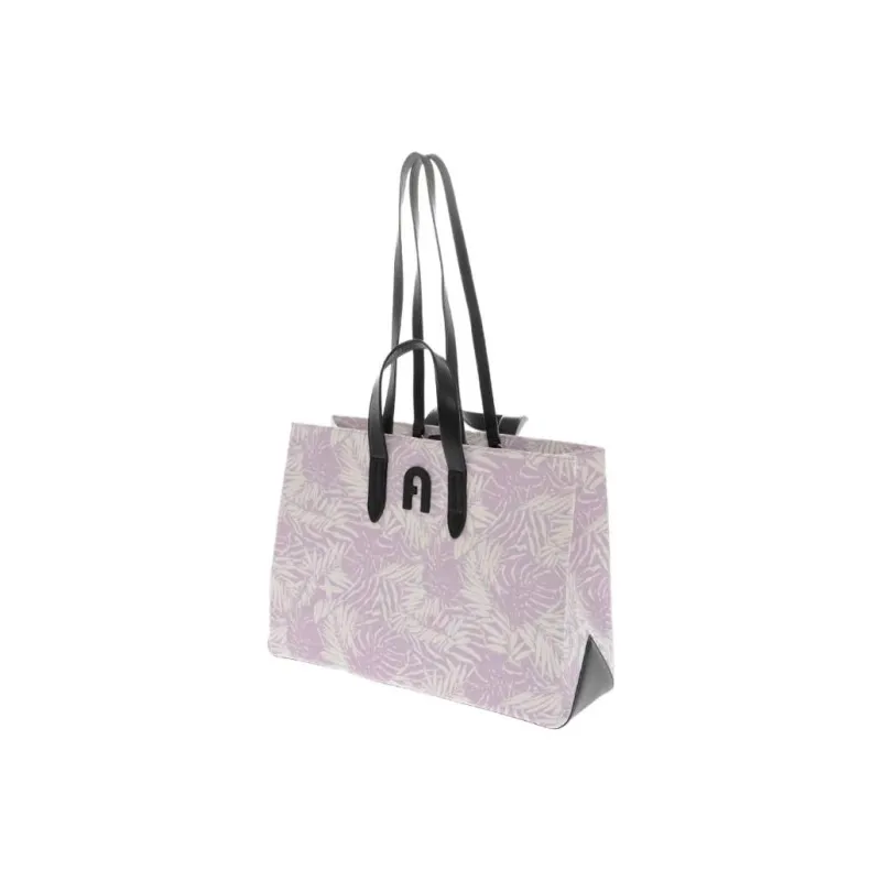Furla Kenzia With Cow Leather Tote Bag, Shopping Bag, Shoulder Bag, Handbag Women's Purple-1