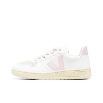 VEJA V 12 Leather White Pink Women's