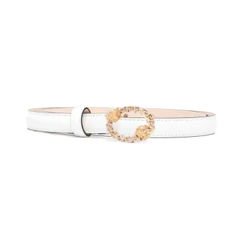 VERSACE Leather Belts Women's White