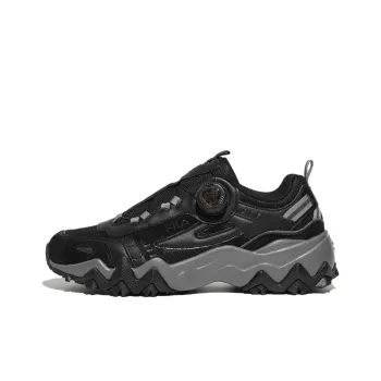 FILA Oakmont Tr Dial V2 Cushioning Anti Slip And Wear Resistant Low Top Casual Shoes Unisex Black Gray Korean Style