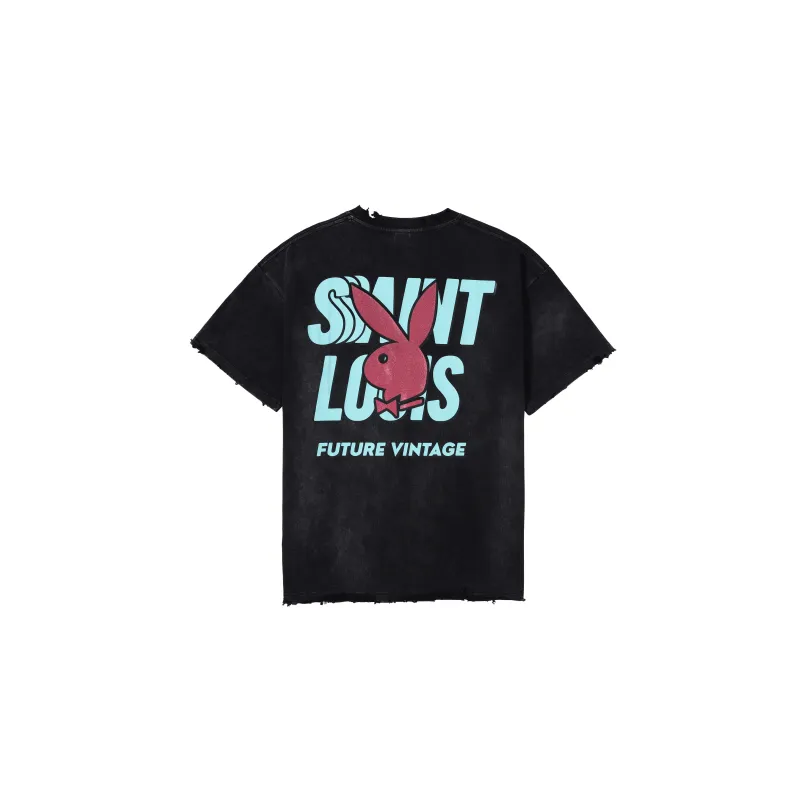 Playboy X SSSAINT LOUIS SSSAINT LOUIS X Playboy Co branded Series T Shirts Unisex Black-1