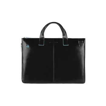 PIQUADRO Leather Handbag Laptop Bag Regular Men's Black