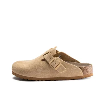 Birkenstock Boston Soft Footbed Suede Latte Cream