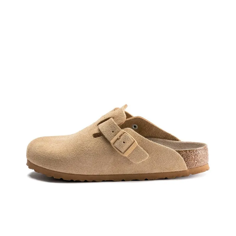 Birkenstock Boston Soft Footbed Suede Latte Cream-0