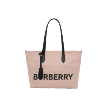 Burberry Cow Leather Tote Bag, Shopping Bag, Shoulder Bag, Handbag Tubas Women's Pink