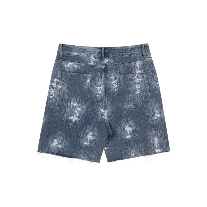 B.X Denim Shorts Unisex Blue-1