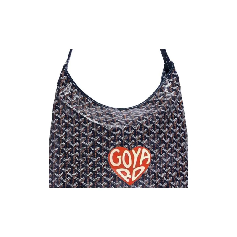 GOYARD Bohème Hobo Canvas With Leather Dog's Teeth Combo Bag, Shoulder Bag Women's-4