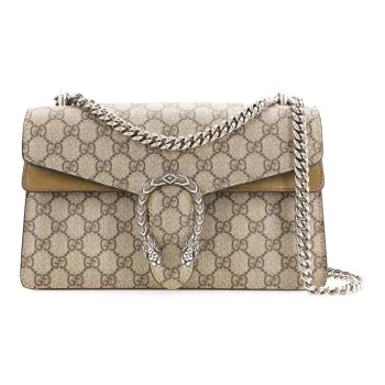 GUCCI Dionysus Canvas With Suede Crossbody Bag, Shoulder Bag Women's