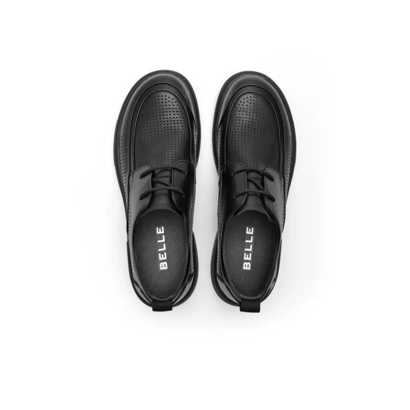 BELLE Dress Shoes Men Low-Top Black-3
