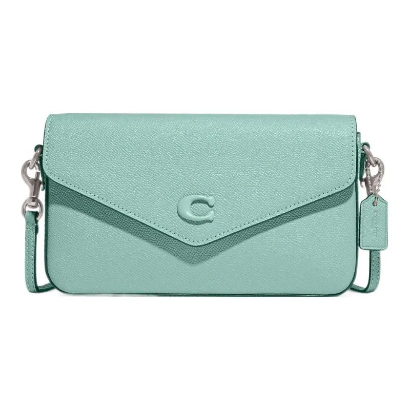 COACH Wyn Leather Envelope Bag Shoulder Bag Crossbody Bag Small Size Women's Mint Green-0