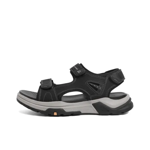 BELLE Beach Sandals Men Black/Yellow