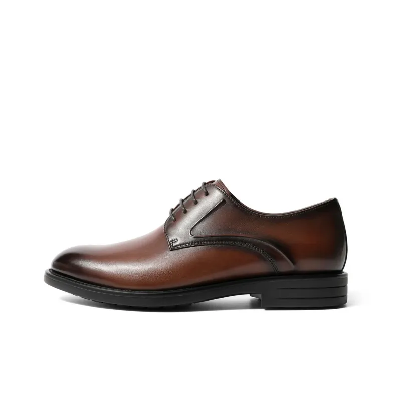 BELLE Dress Shoes Men Low Top Black/Brown-4