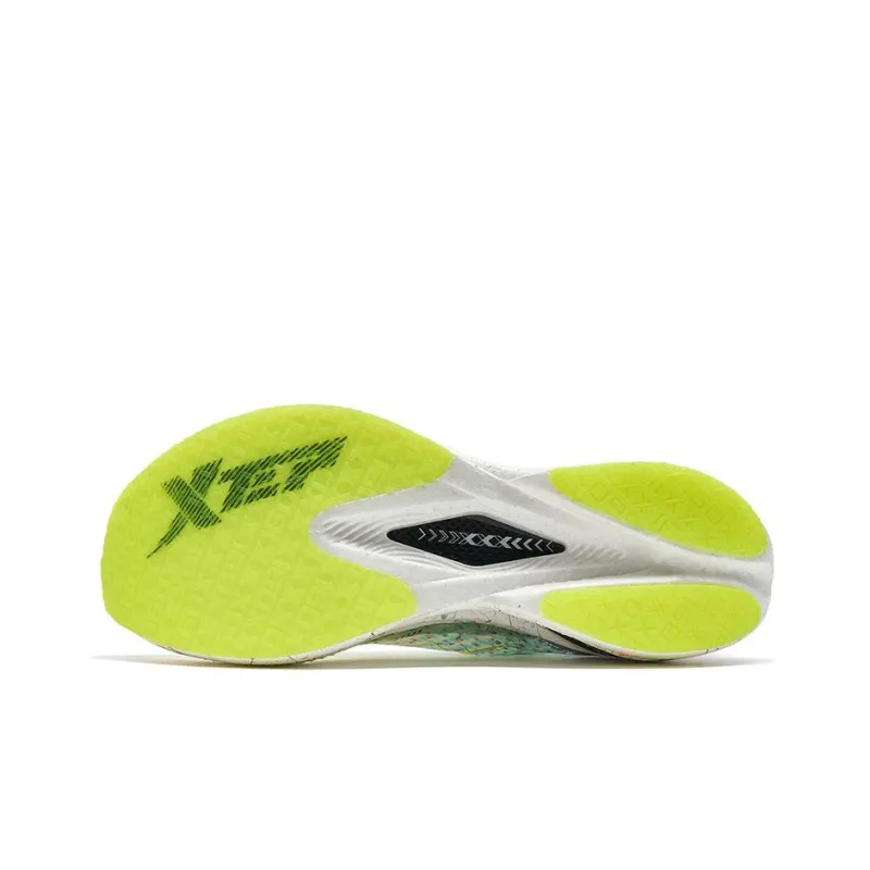XTEP 160X 3.0 Pro Anti Slip Wear Resistant Low Top Running Shoes Women's White Green Blue-3