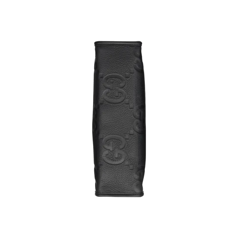 GUCCI Leather Clutch Large Size Men's Black-6