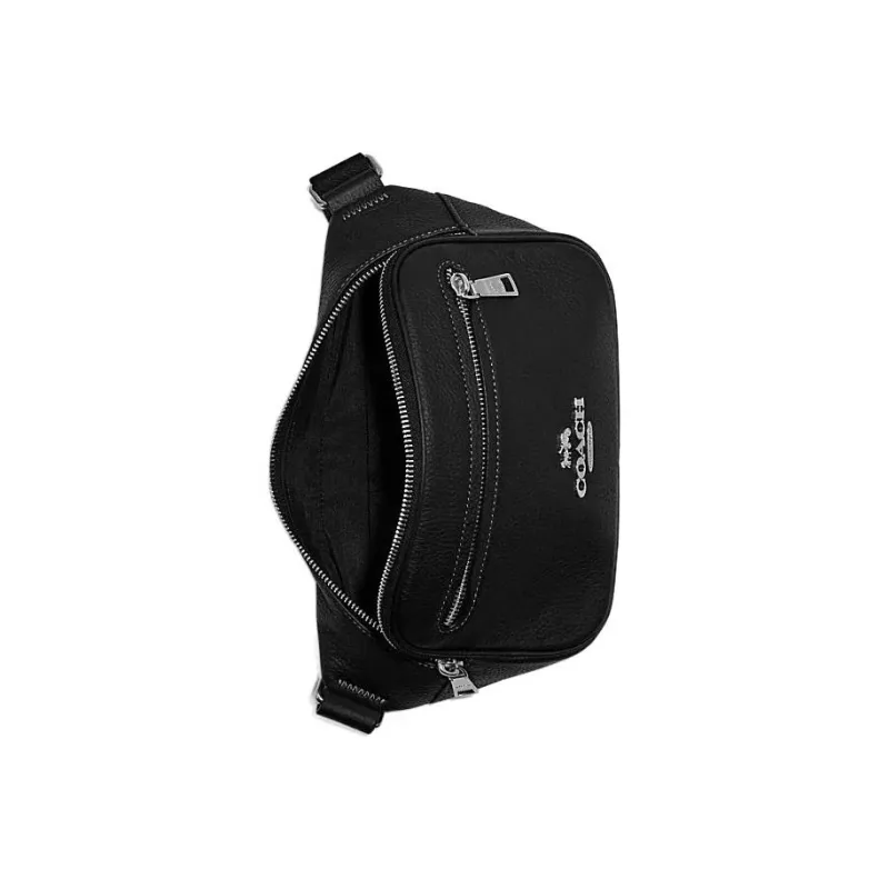 COACH Elise Leather Combo Bag Fanny Pack Crossbody Bag Men's Black-2