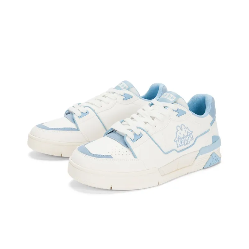 Kappa Anti Slip Wear Resistant Low Top Skateboard Shoes Unisex White Blue-3