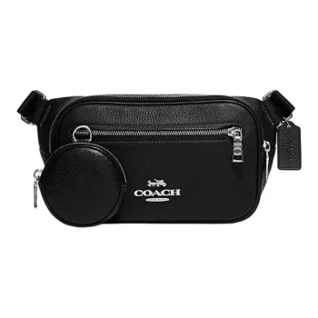 COACH Elise Leather Combo Bag Fanny Pack Crossbody Bag Men's Black