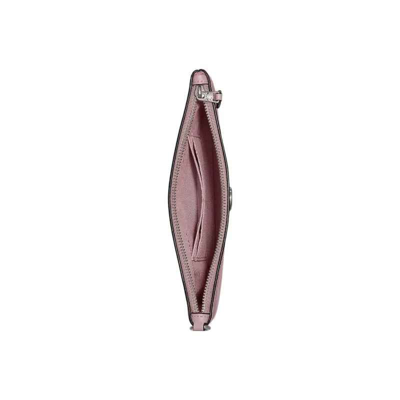 COACH Wristlet Leather Clutch Wrist Bag Small Size Women's Purple-2