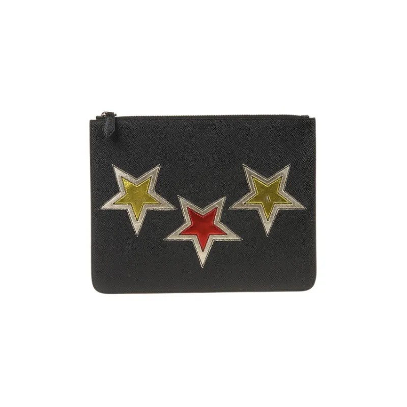 GIVENCHY Cow Leather Clutch Men's Black-0
