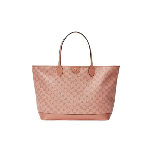 GUCCI Ophidia Canvas With Leather Tote Bag Shopping Bag Handbag Large Size Women's Pink
