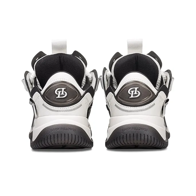 Daisy Fellowes Rocket 001 Low Top Stylish Skateboarding Shoes Unisex White Black-5