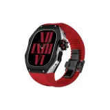 Titanium Alloy (Black Case)+Red Strap