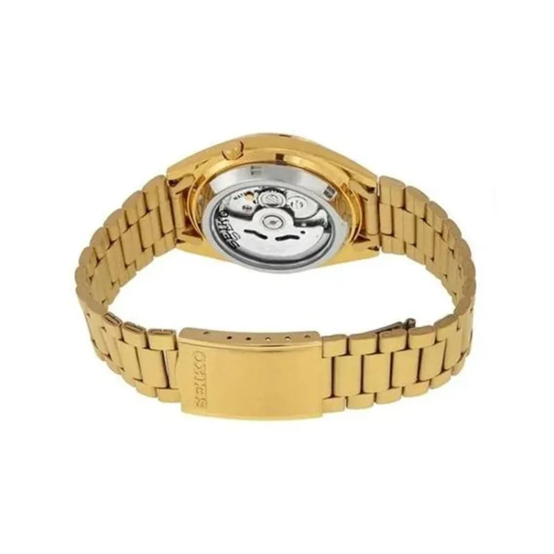 SEIKO Classic Cans SEIKO5 Collection Automatic Mechanical Movement Stainless Steel Strap Watch Men's Watches Gold Dial-2