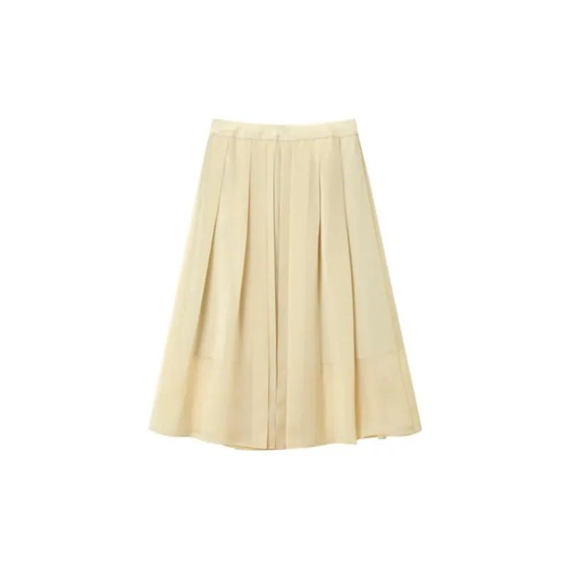 OVV Casual Long Skirts Women's Beige Yellow-1