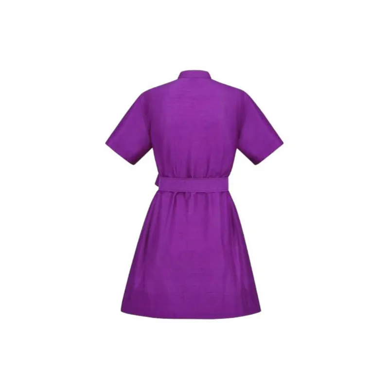 DIOR Short-Sleeved Dresses Women's Purple-1
