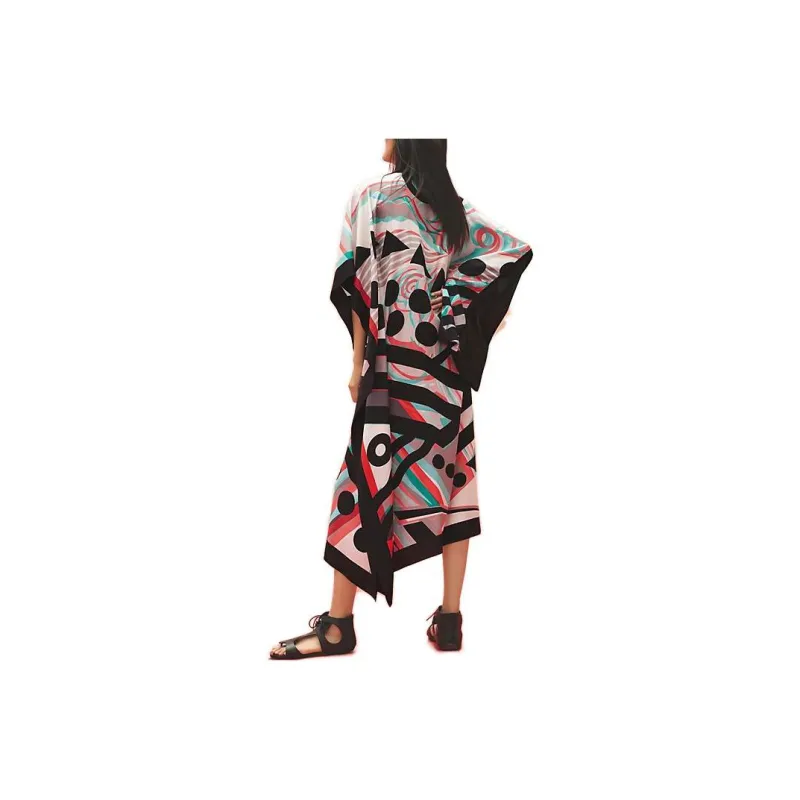 HERMES Short Sleeved Dresses Women's Multicolor-1