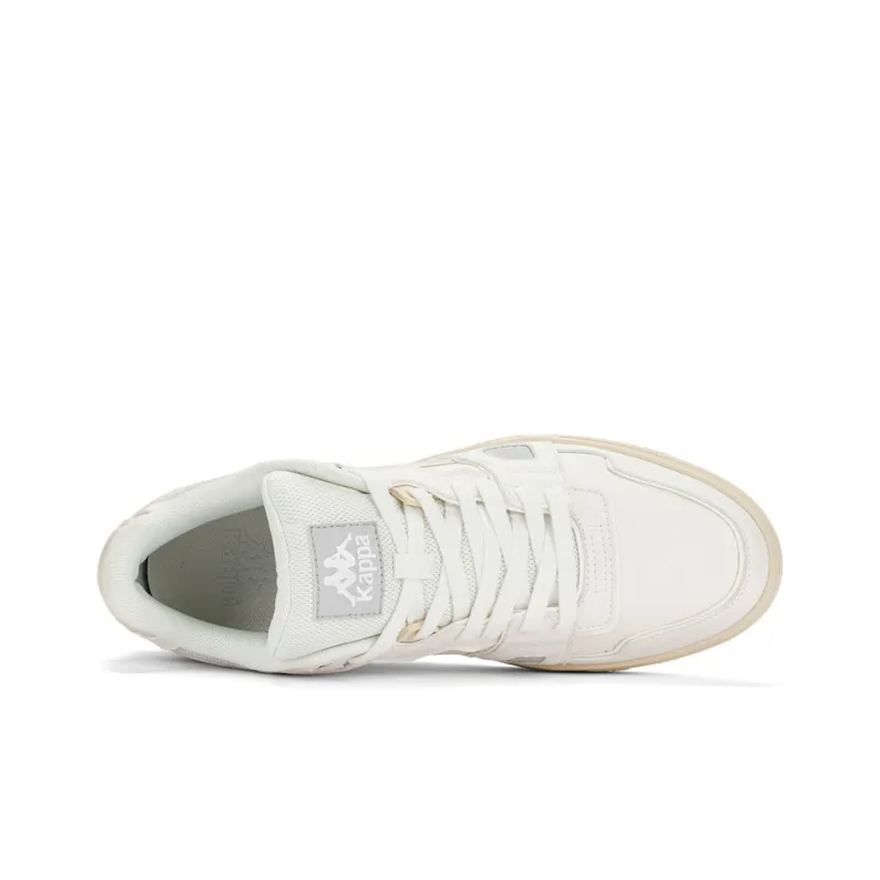 Kappa Anti-Slip And Wear-Resistant Breathable Low-Top Skateboard Shoes Unisex Ecru Gray-4