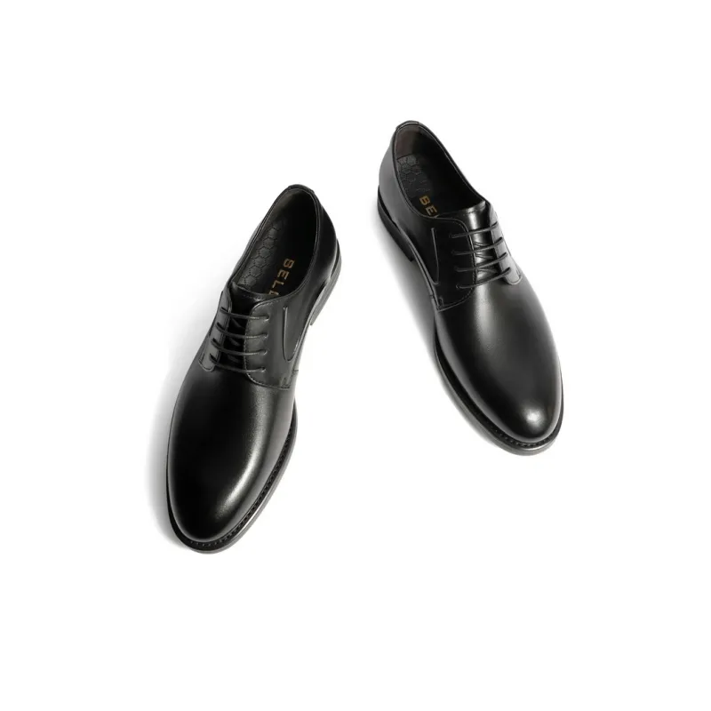 BELLE Dress Shoes Men Low Top Black/Brown-3