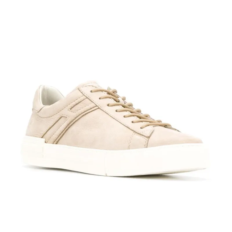 HOGAN Rebel Low Top Stylish Skateboarding Shoes Men's Beige-1
