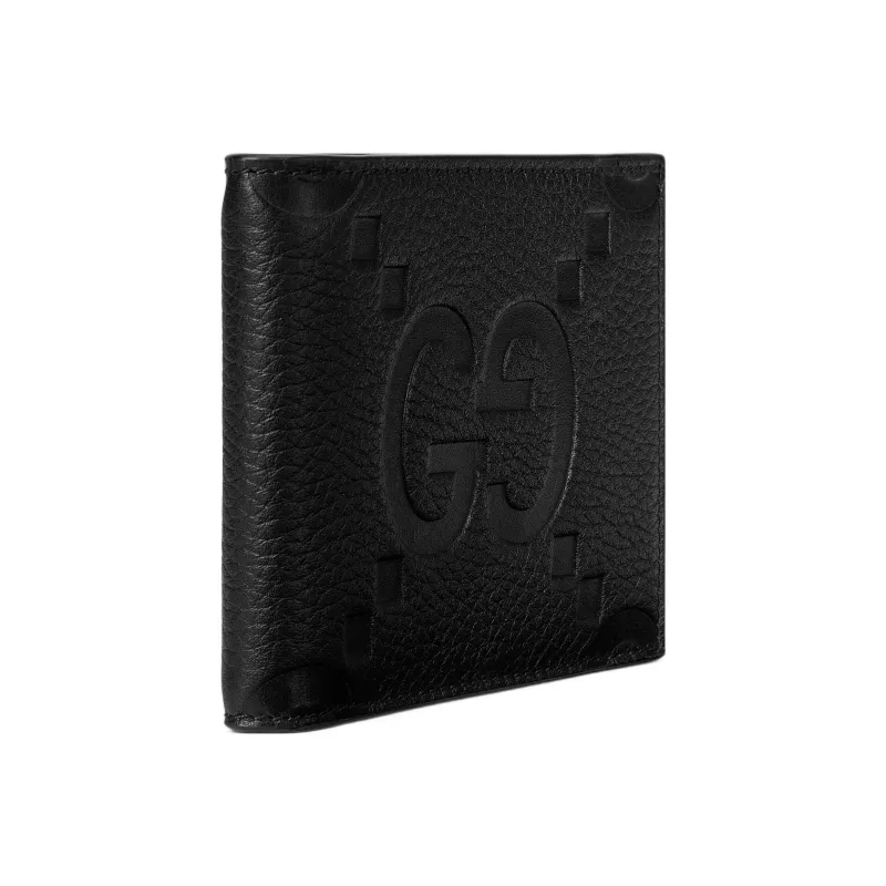 GUCCI Leather Wallet Men's Black-2