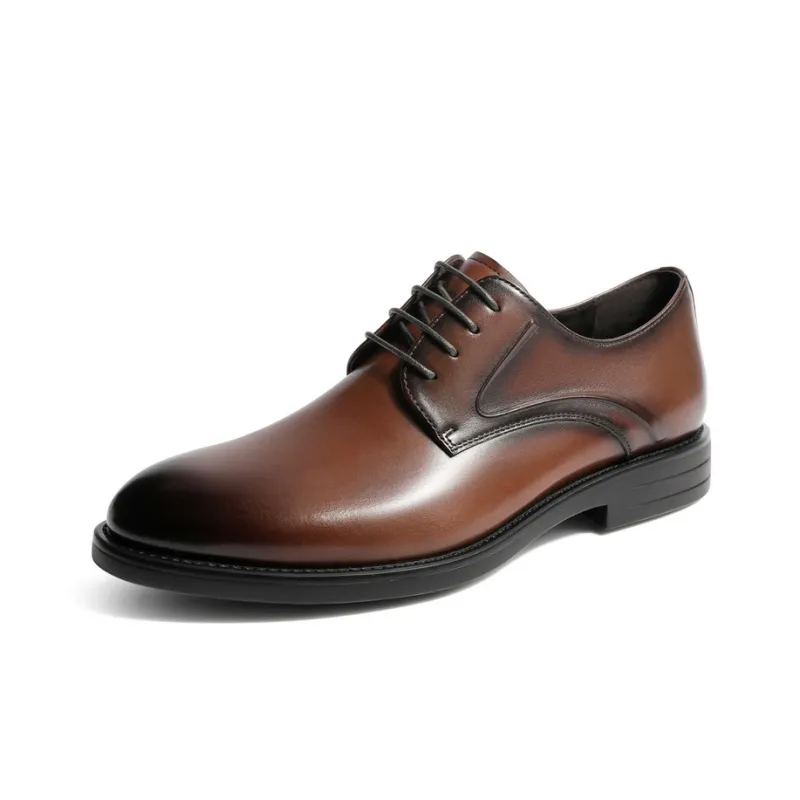 BELLE Dress Shoes Men Low Top Black/Brown-5