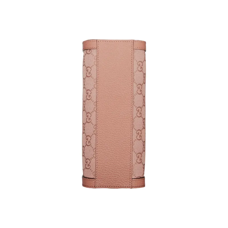 GUCCI Ophidia Canvas With Leather Tote Bag, Shopping Bag, Handbag Trumpets Women's Pink-6