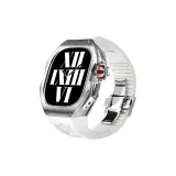 Titanium Alloy (Silver Case)+White Band