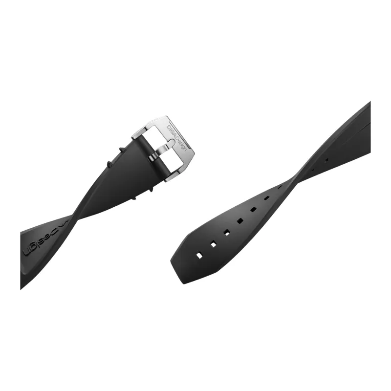 CIGA Design CIGA Compatibility Watch Band Fluoroelastomer Strap, Wide Band 22mm Rubber Material-3