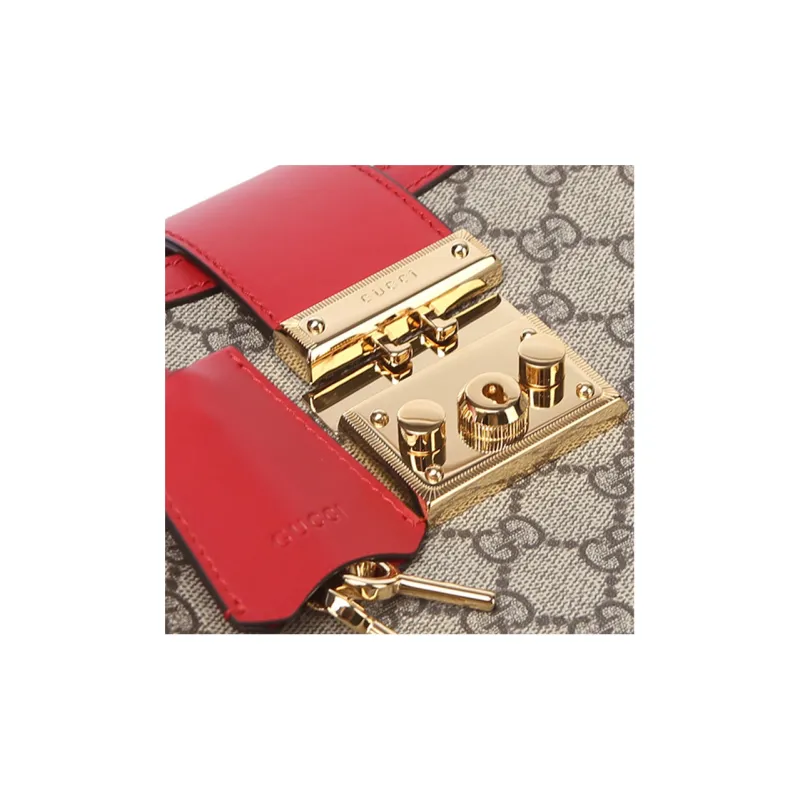 GUCCI Padlock Canvas With Leather Tote Bag, Shopping Bag, Lock Bag, Crossbody Handbag, Shoulder Bag Women's-4