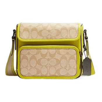 COACH Sullivan Canvas Multifunctional Shoulder Bag Crossbody Bag Regular Men's Lemon & Khaki