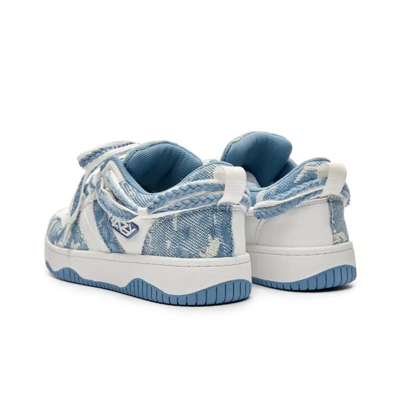 LAZY BONS Low Top Skateboard Shoes Unisex Blue-4