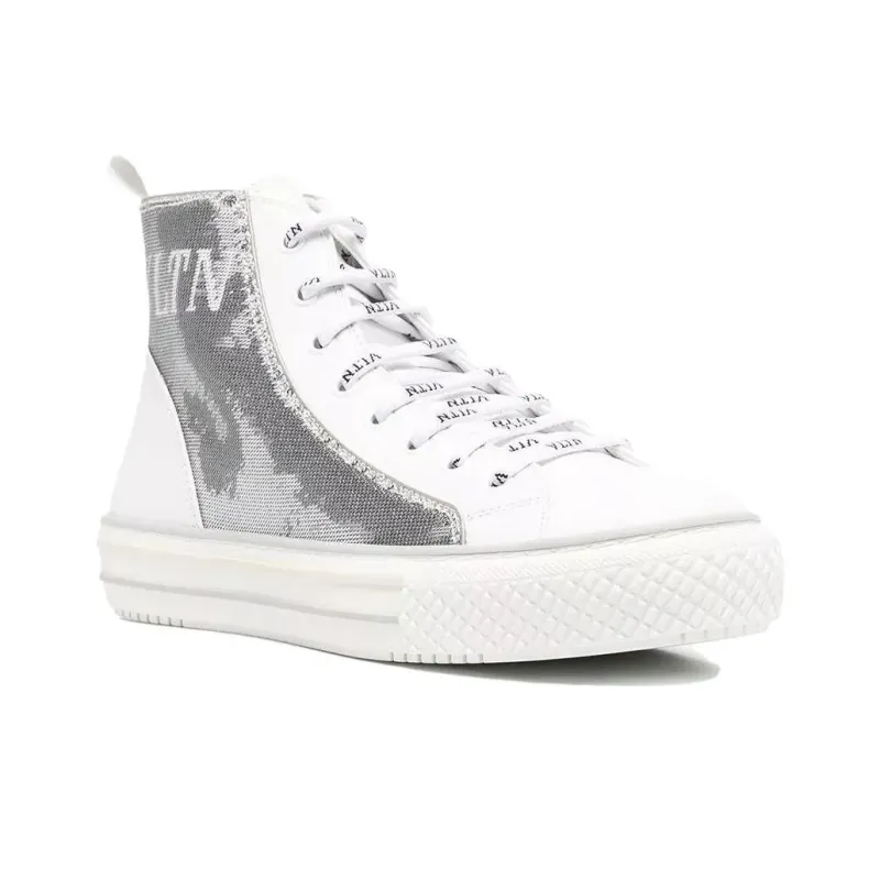 Valentino Garavani High Top Stylish Skateboarding Shoes Women's White-2