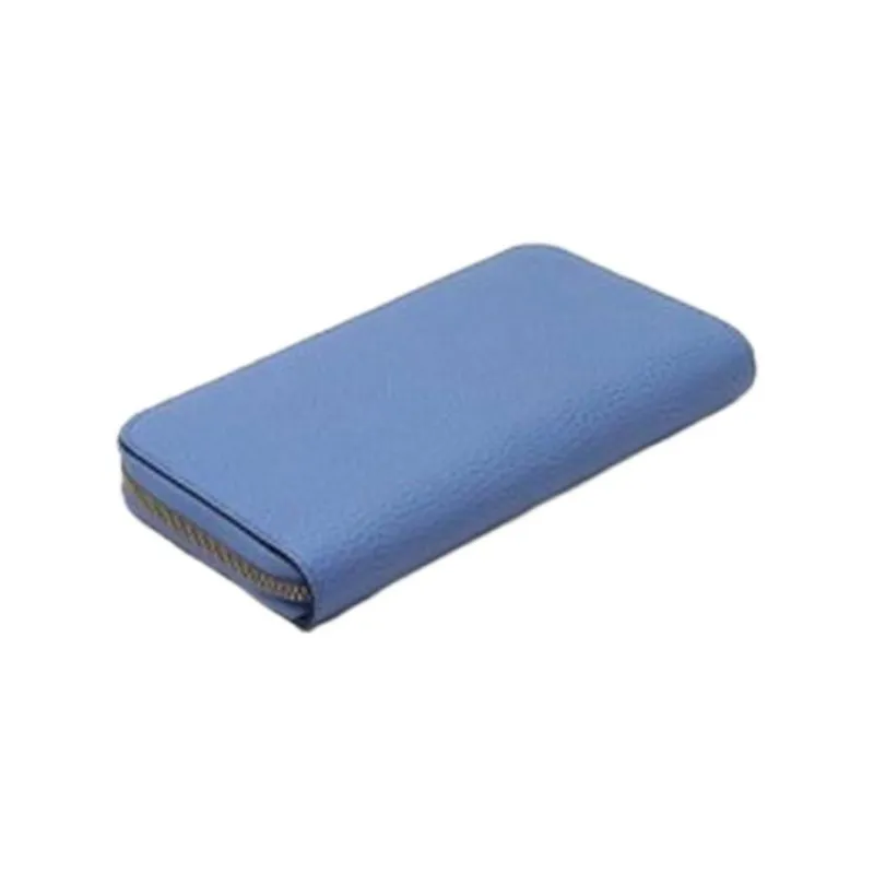 GUCCI Grained Cow Leather Wallet Unisex Light Blue-3