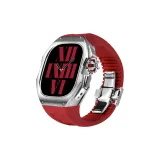 Titanium Alloy (Silver Case)+Red Strap